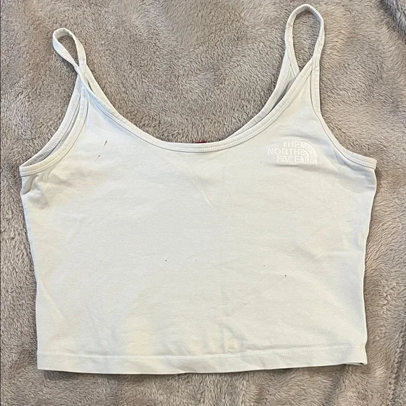 The North Face Women's Cream/light blue tank top - Picture 1 of 4